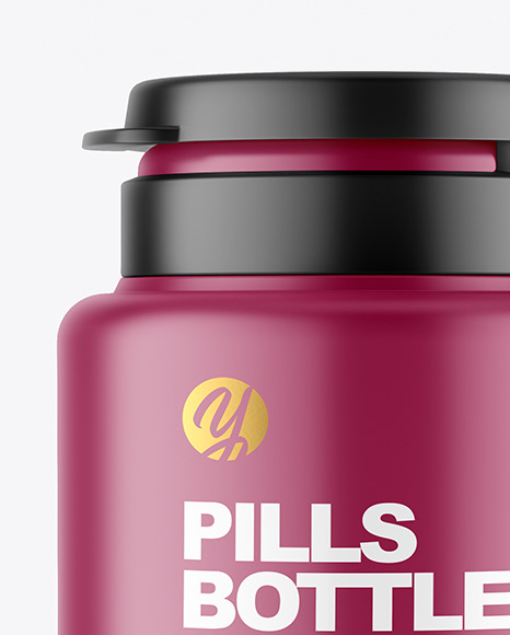 Matte Pills Bottle Mockup PSD #2