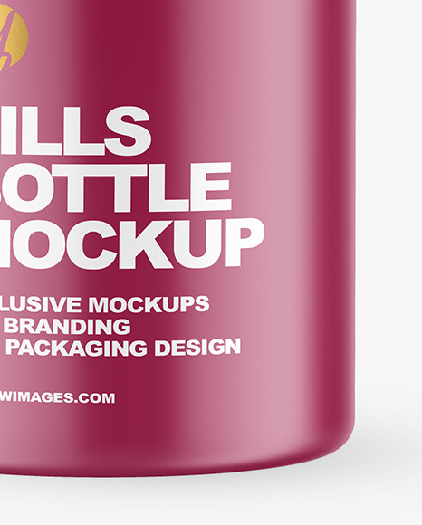 Matte Pills Bottle Mockup PSD #6