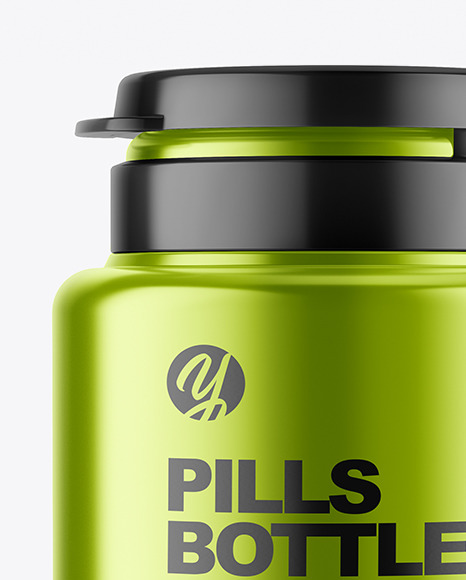 Metallic Pills Bottle Mockup PSD #2