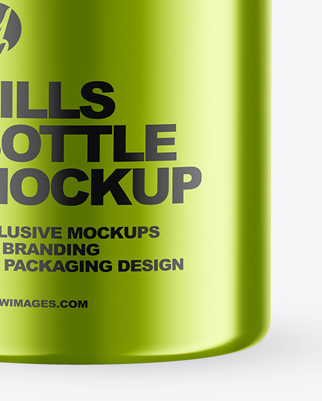 Metallic Pills Bottle Mockup PSD #6