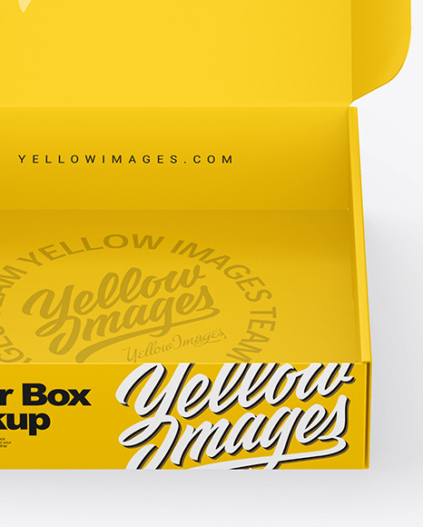 Download Opened Paper Box Mockup In Box Mockups On Yellow Images Object Mockups Yellowimages Mockups