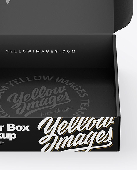 Download Opened Paper Box Mockup In Box Mockups On Yellow Images Object Mockups