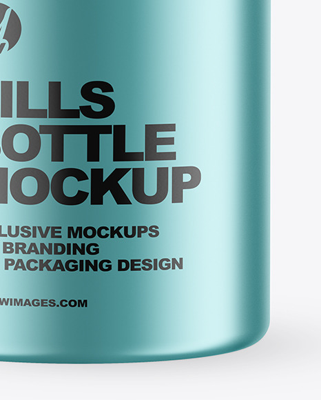 Matte Metallic Pills Bottle Mockup PSD #6