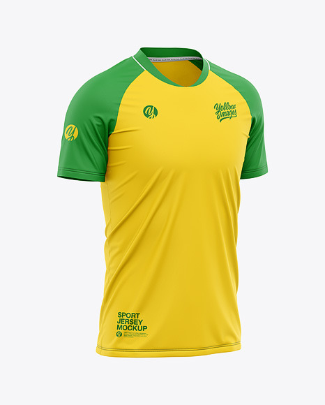 Download Men S Raglan Soccer Jersey Mockup Front Half Side View In Apparel Mockups On Yellow Images Object Mockups