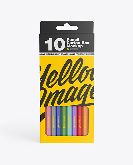 Download Pencil Box Mockup in Stationery Mockups on Yellow Images Object Mockups