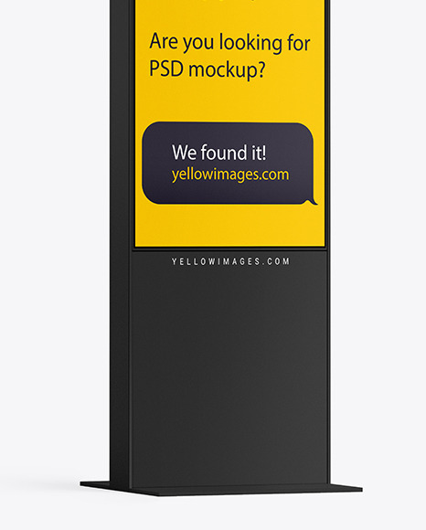 Download Information Stand Mockup In Indoor Advertising Mockups On Yellow Images Object Mockups Yellowimages Mockups