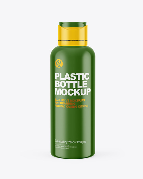 Glossy Plastic Bottle Mockup PSD #4