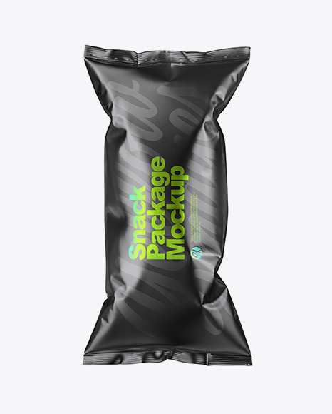 Metallic Snack Package Mockup PSD #1