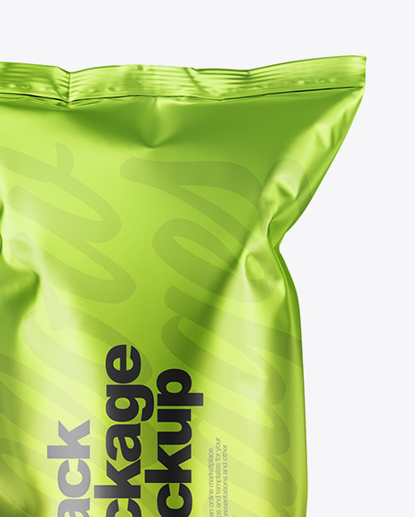 Metallic Snack Package Mockup PSD #6