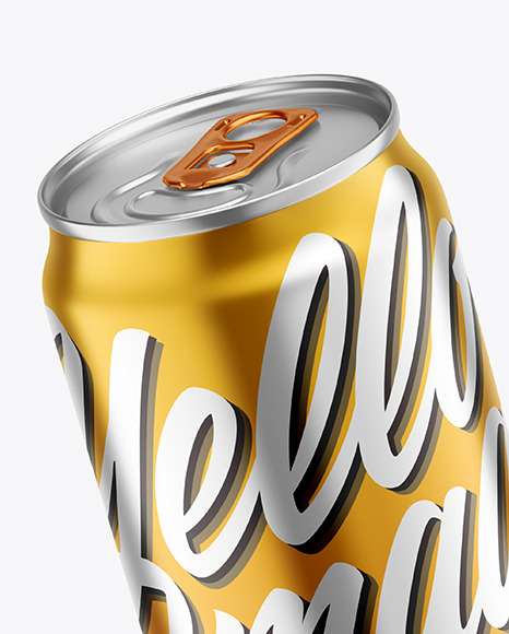 500ml Matte Metallic Drink Can Mockup PSD #2
