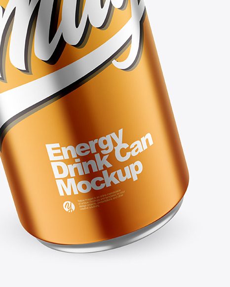 500ml Matte Metallic Drink Can Mockup PSD #1