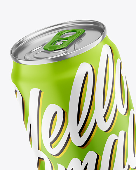 500ml Metallic Can With Matte Finish Mockup PSD #2
