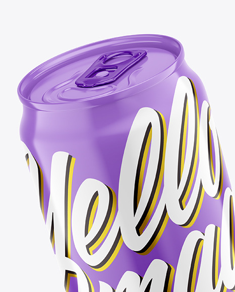 500ml Glossy Drink Can Mockup PSD #2