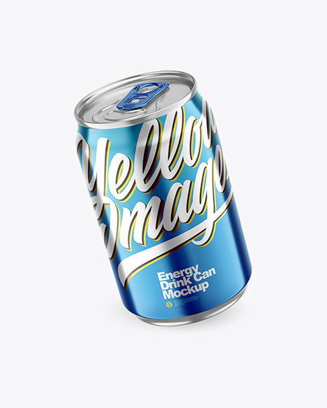 250ml Metallic Drink Can Mockup