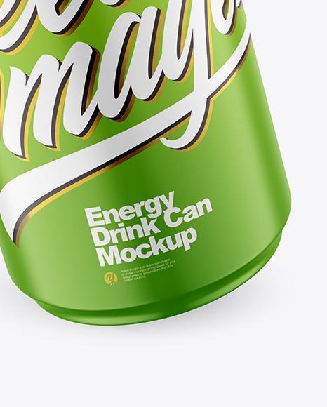 250ml Matte Drink Can Mockup PSD #1