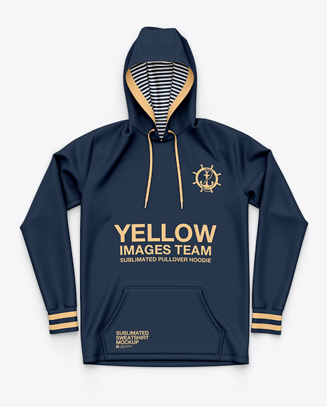 Hooded Sweatshirt Mockup In Apparel Mockups On Yellow Images Object Mockups