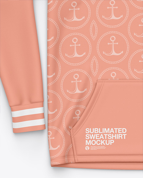 Download Pullover Hoodie Sublimated Hooded Sweatshirt Top View In Apparel Mockups On Yellow Images Object Mockups