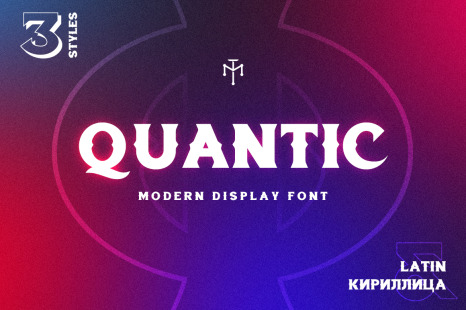 Quantic Modern Display Font In Fonts On Yellow Images Creative Store