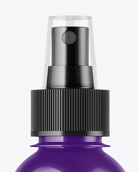 Glossy Spray Bottle Mockup PSD #6