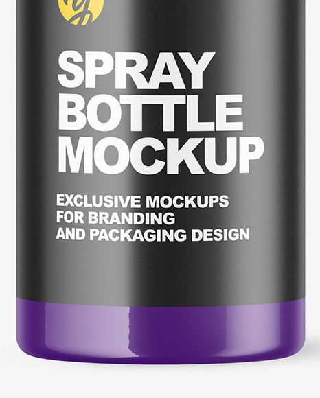 Glossy Spray Bottle Mockup PSD #7