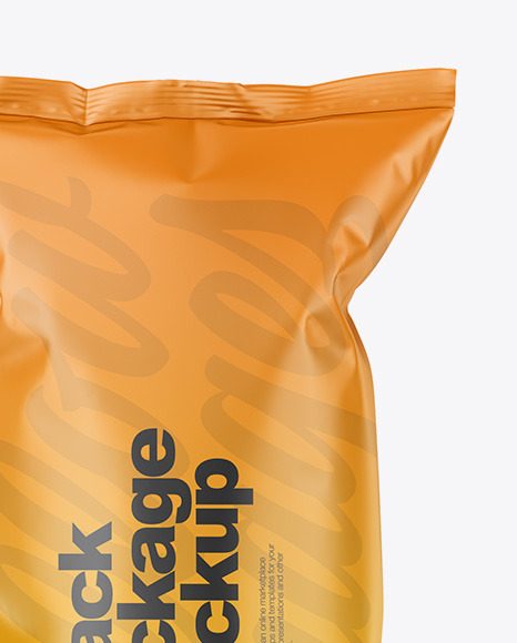 Matte Snack Package Mockup PSD #6