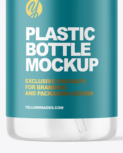 Clear Cosmetic Bottle with Pump Mockup PSD #1