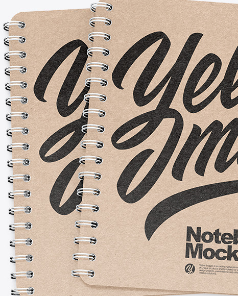 Two Craft Notebooks Mockup PSD #2