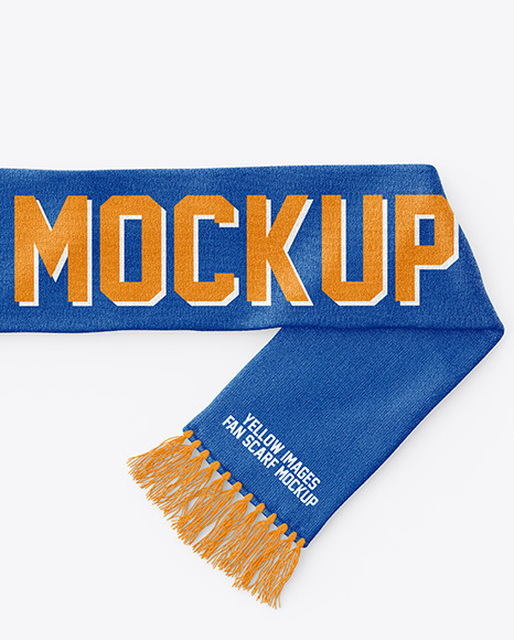 Fan Scarf Mockup In Apparel Mockups On Yellow Images Object Mockups