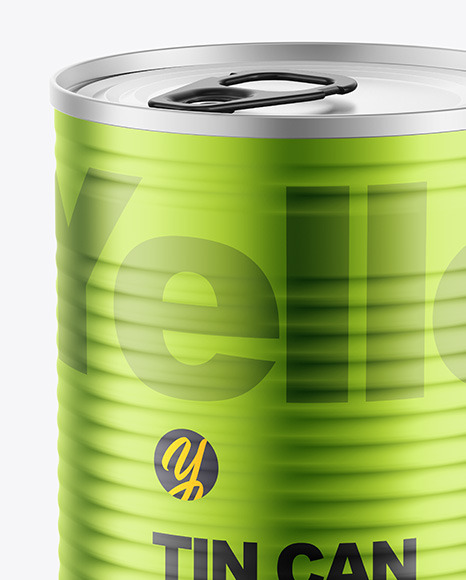 Matte Metallic Tin Can Mockup PSD #1