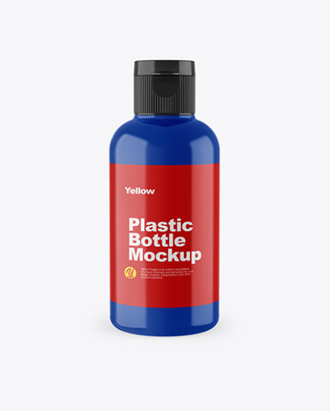 Glossy Plastic Bottle Mockup