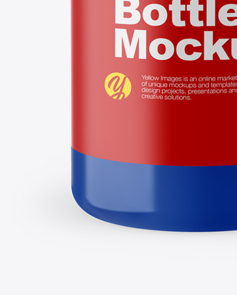 Glossy Plastic Bottle Mockup PSD #1