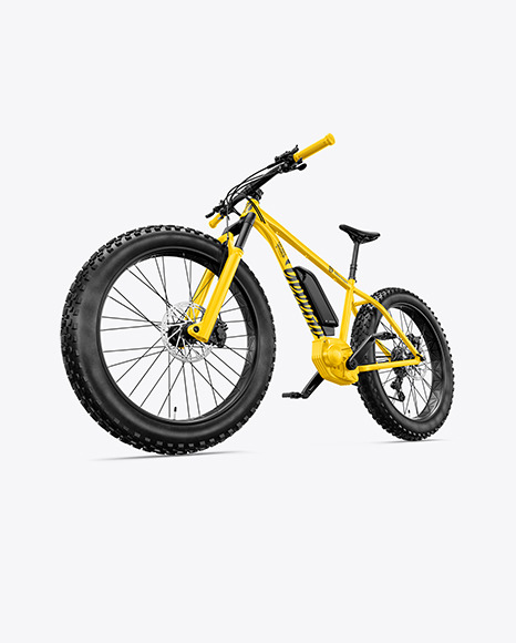 Download Fat Bike Mockup Left Half Side View In Vehicle Mockups On Yellow Images Object Mockups