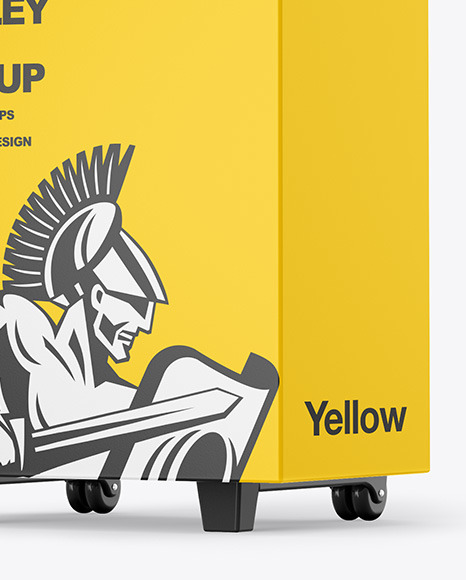 Paper Trolley Box Mockup PSD #1