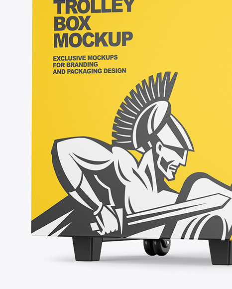 Paper Trolley Box Mockup PSD #6