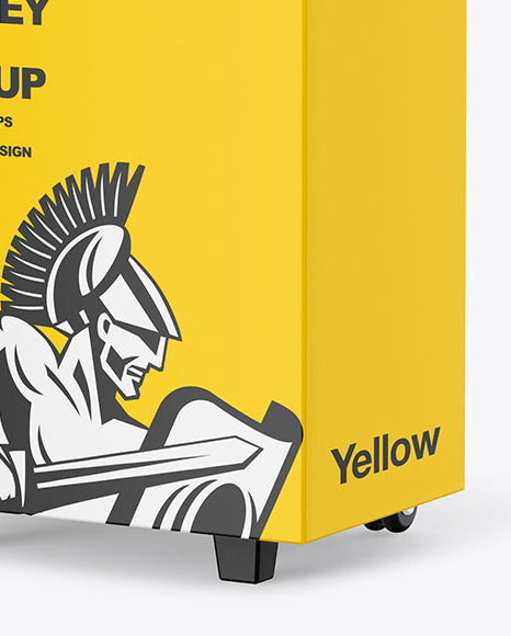 Paper Trolley Box Mockup PSD #1