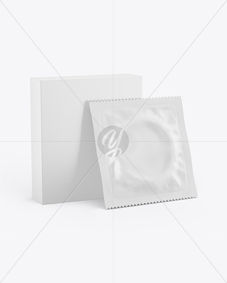 Download Matte Condom Packaging Mockup In Box Mockups On Yellow Images Object Mockups