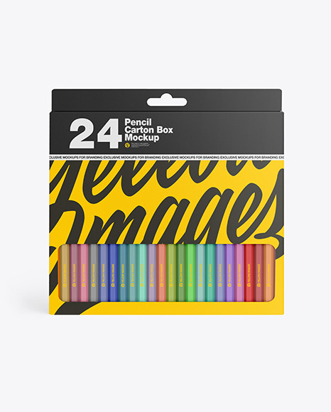 Download Pencil Box Mockup in Stationery Mockups on Yellow Images Object Mockups