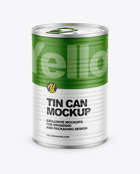 Tin Can w/ Matte Finish Mockup