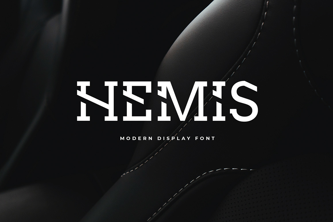 Hemis Display Font In Fonts On Yellow Images Creative Store