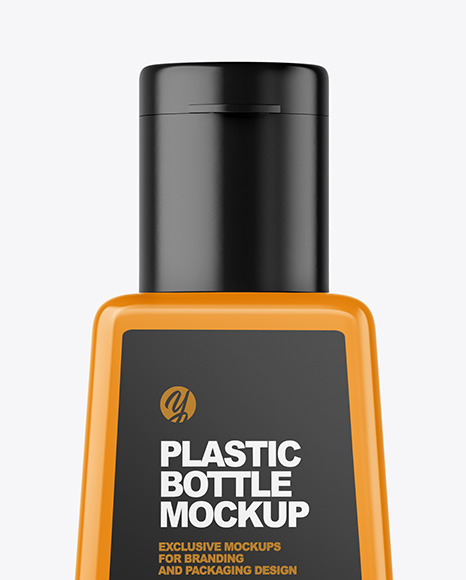 Glossy Plastic Bottle Mockup PSD #2
