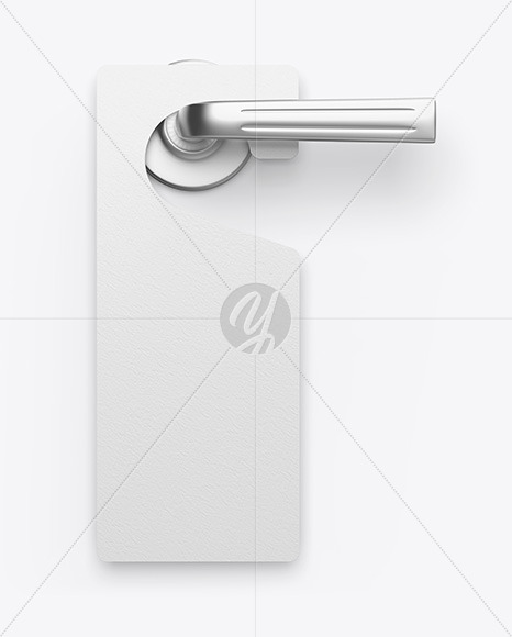 Download Door Hanger Mockup In Stationery Mockups On Yellow Images Object Mockups PSD Mockup Templates