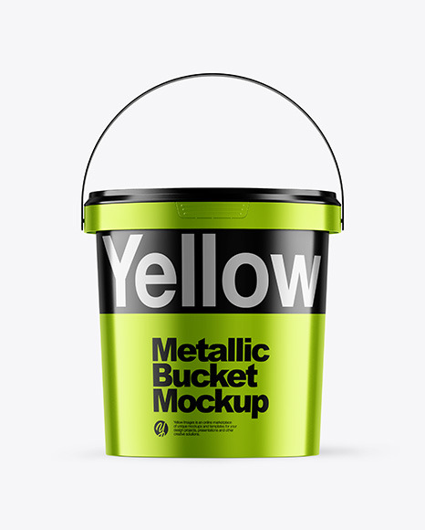 Metallic Bucket Mockup