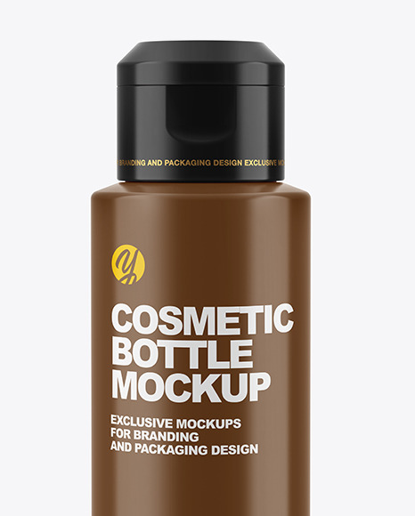 Download Glossy Cosmetic Bottle Mockup in Bottle Mockups on Yellow ...