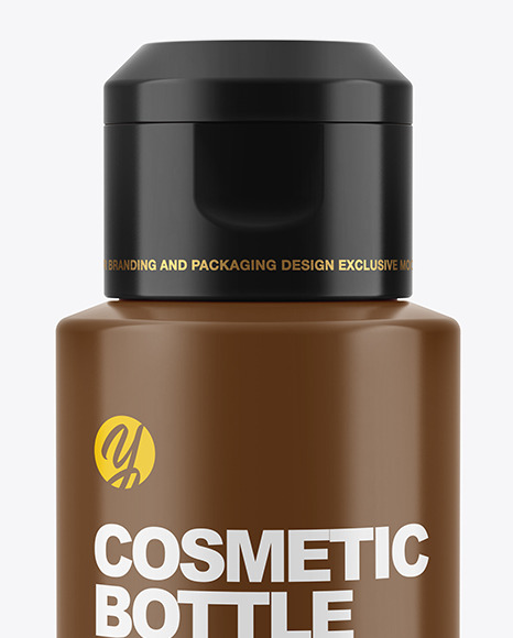 Download Glossy Cosmetic Bottle Mockup in Bottle Mockups on Yellow ...