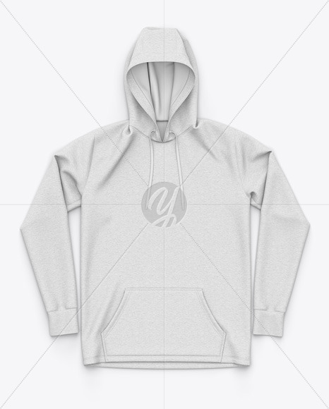 Download Heather Pullover Hoodie Hooded Sweatshirt Top View In Apparel Mockups On Yellow Images Object Mockups