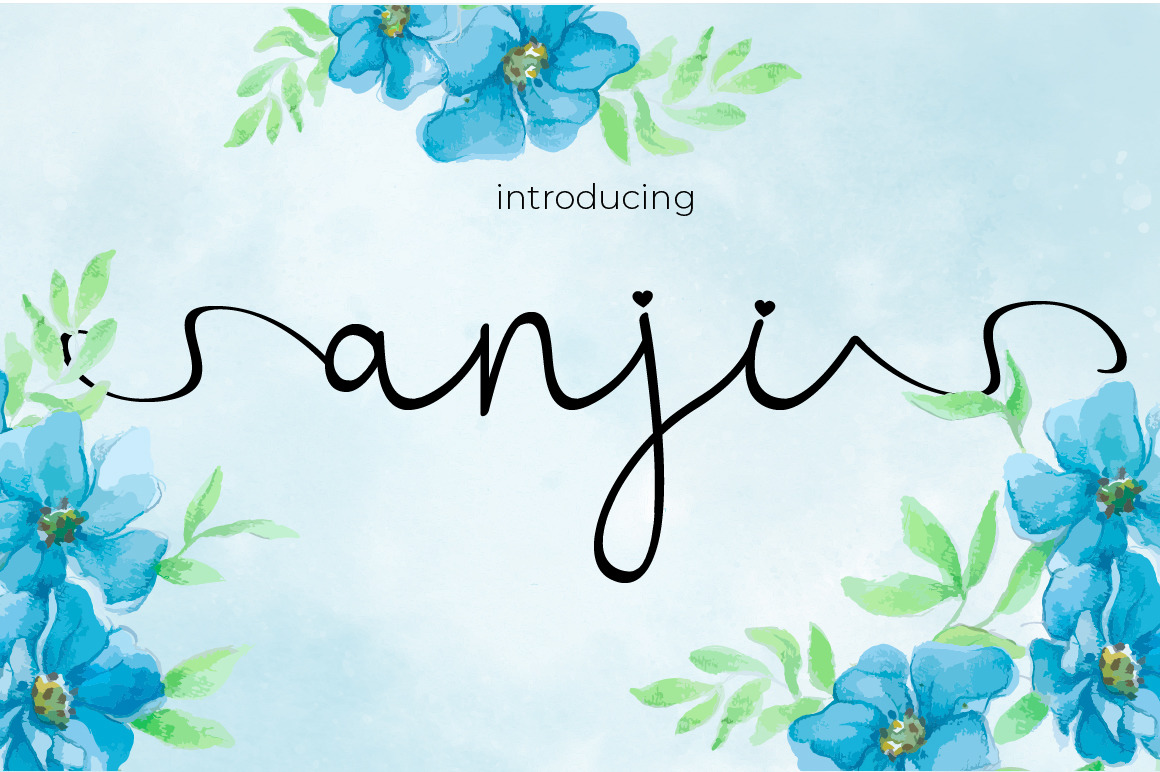 Anji Font In Fonts On Yellow Images Creative Store