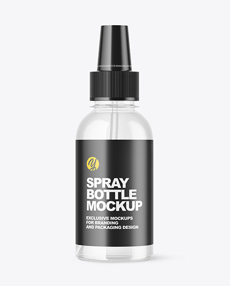 Clear Spray Bottle Mockup PSD #1