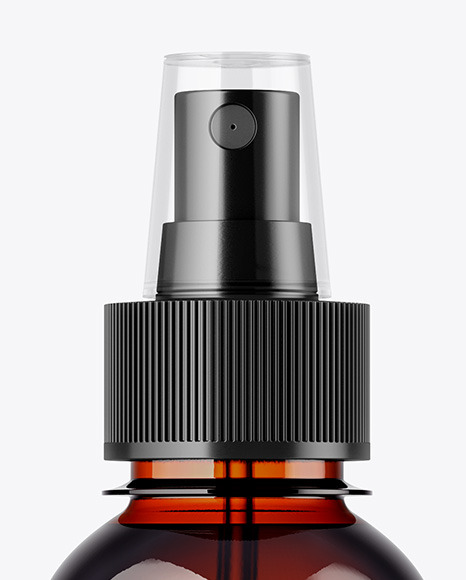 Amber Spray Bottle Mockup PSD #6