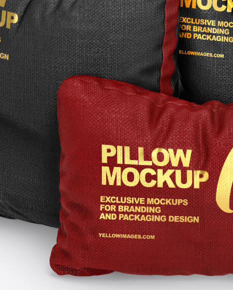 Three Pillows Mockup PSD #1