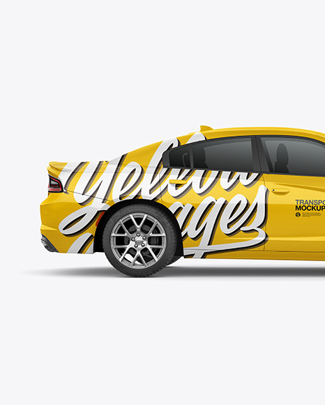 Muscle Car Mockup   Side View PSD #2